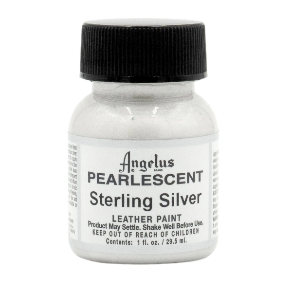 Angelus Acrylic Leather Paint Pearlescent Sterling Silver