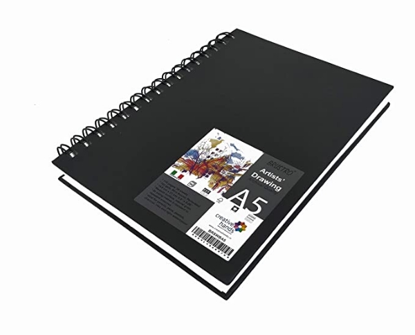 Picture of Brustro Artist Drawing Sketch Book  Wiro Bound A5 160gsm Portrait - 58 sheets
