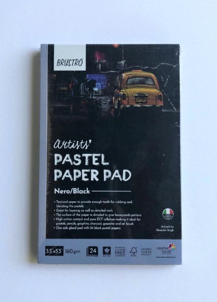 Picture of Brustro Artists Pastel Paper Pad 160GSM Black - 3.5x5.5"