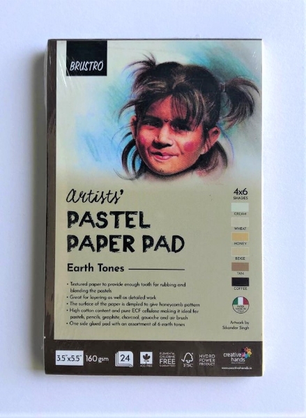 Picture of Brustro Artists Pastel Paper Pad 160GSM Earth Tones - 3.5x5.5" 