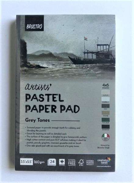 Picture of Brustro Artists Pastel Paper Pad 160GSM Grey Tones - 3.5x5.5"