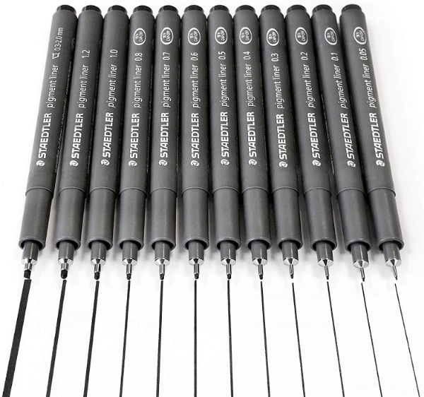Picture of Staedtler Pigment Liner Pen - Set of 12