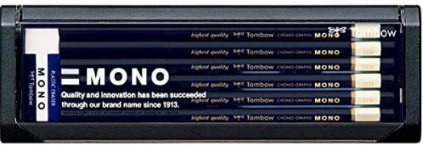 Picture of TOMBOW MONO BLACK GRAPHITE PENCIL HB SET OF 12