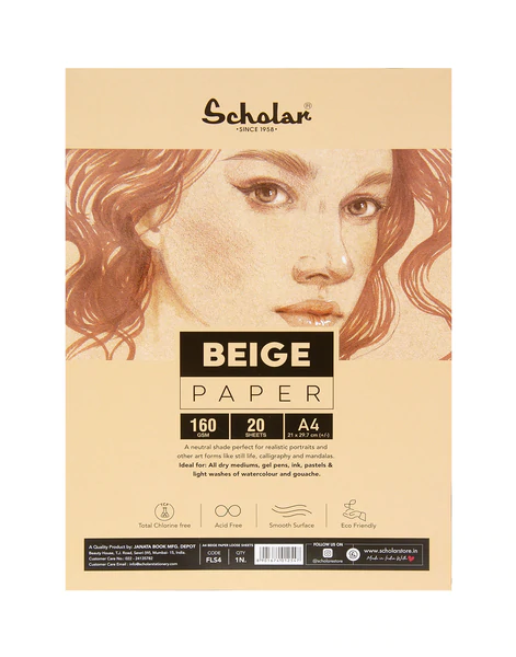 Picture of Scholar Flesh Beige Paper 160 gsm A4 - 20 Sheets