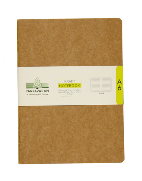 Picture of Scholar Paryavaran Kraft Note Book Dot Grid A6 - 80pgs
