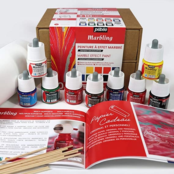 Picture of Pebeo Marbling Effect Paint Set of 10 - 45ml (758495)