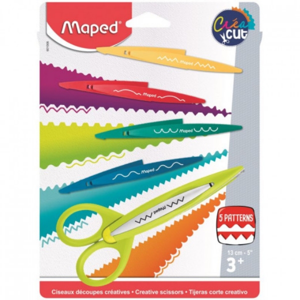 Picture of MAPED CRAFT SCISSORS CREACUT 13CM PK OF 5 PATTERNS-601006