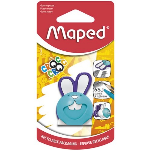 Picture of Maped Croc Croc Puzzle Bunny Frog Eraser - 015801