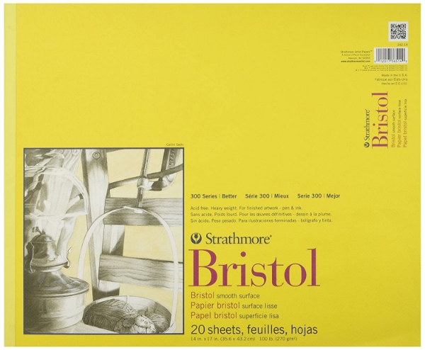 Picture of Strathmore 300 Series Bristol Pad Smooth Surface - 270gsm 14x17" (20 Sheets)