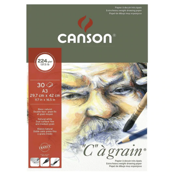 Picture of Canson "C"a' grain Pad 224 gsm A3 29.7x42cm 