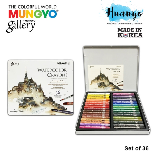 Picture of Mungyo Gallery Watercolour Crayons Tin Case - Set of 36 (MAC-36T)