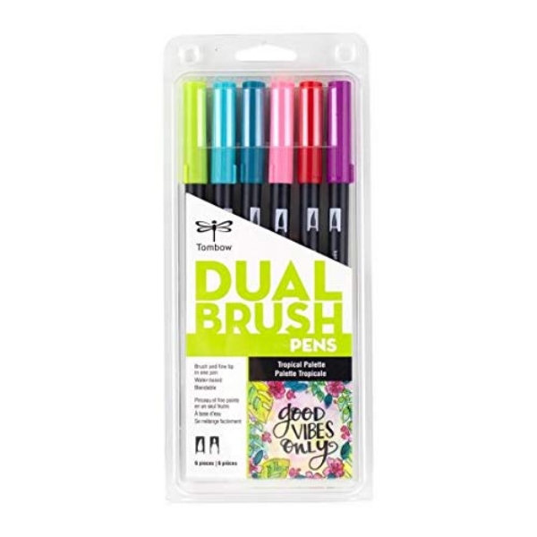 Picture of TOMBOW DUAL BRUSH PEN SET OF 6-TROPICAL PALETTE