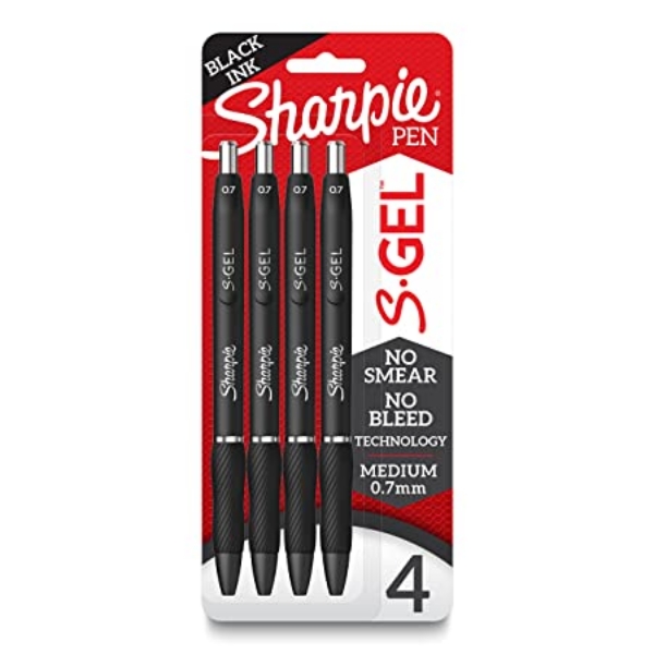 Picture of SHARPIE S.GEL PEN FINE 0.7MM BLACK SET OF 4-2096134