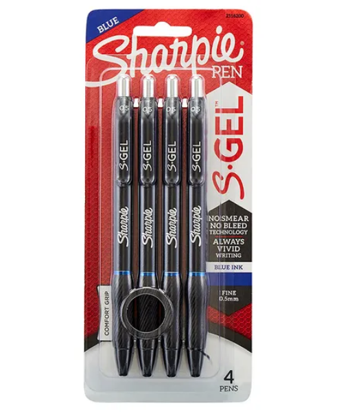 Picture of SHARPIE S.GEL PEN FINE 0.5MM BLUE SET OF 4-2116200