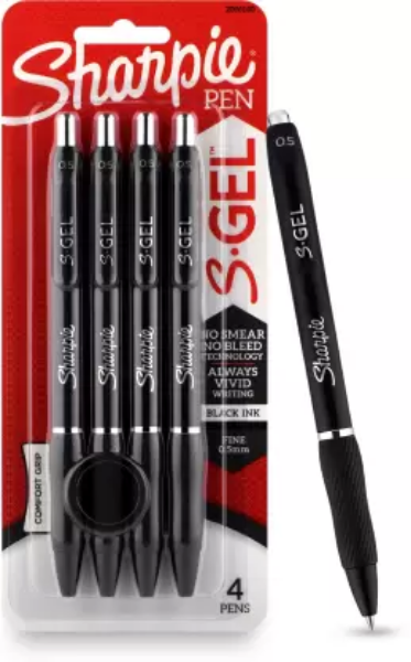 Picture of SHARPIE S.GEL PEN FINE 0.5MM BLACK SET OF 4-2096140