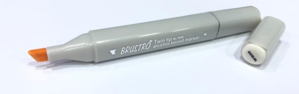 Picture of BRUSTRO TWIN TIP BASED ALCOHOL MARKER- WG00