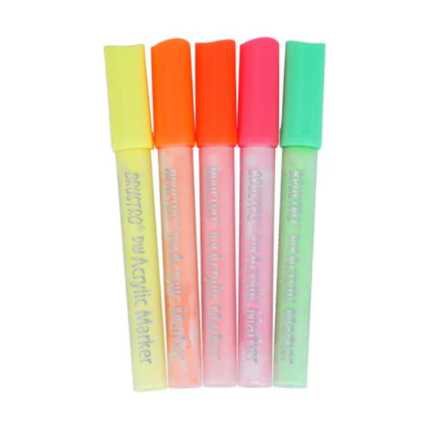 Picture of BRUSTRO DIY ACRYLIC MARKER NEON 2MM SET OF 5
