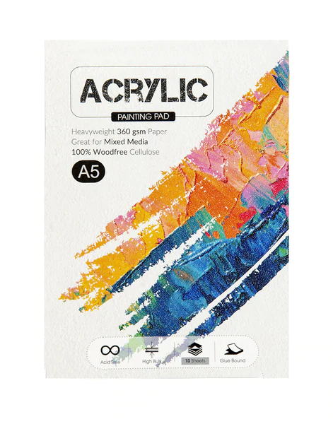 Picture of SCHOLAR A5 360GSM ACRYLIC PAINTING PAD -10SHTS-ACR2