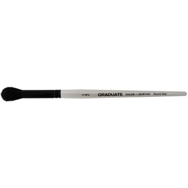 Picture of Daler Rowney Graduate Black Goat Round Mop Brush - 1/2"