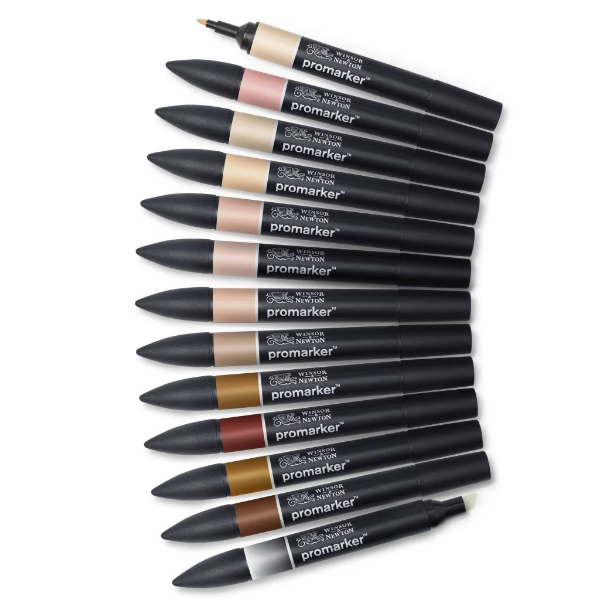 Picture of Winsor & Newton Promarker Skin Tones - Set of 12+1