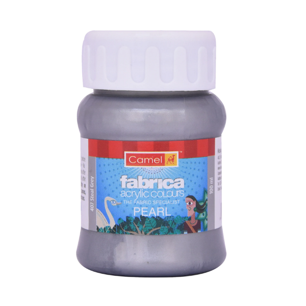Picture of Camlin Fabrica Acrylic Colour - SR4-100ml Pearl Steel Grey