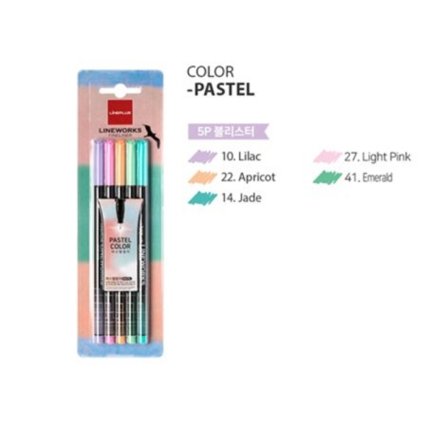 Picture of LINEPLUS COLOR THERAPY FINELINER PASTEL SET OF 5