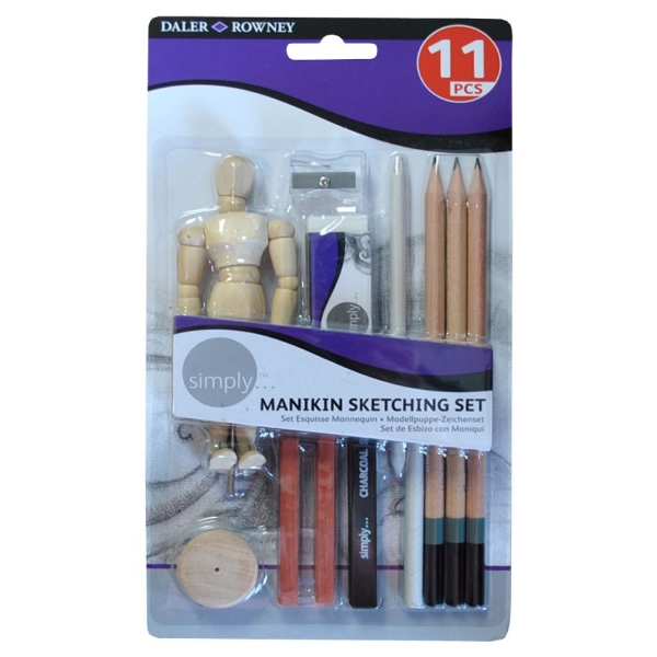 Picture of Daler Rowney Simply Manikin Sketching - Set of 11