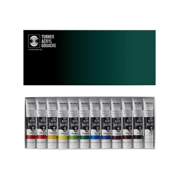 Picture of Turner Acrylic Gouache Colour - Set of 12 (11ml)