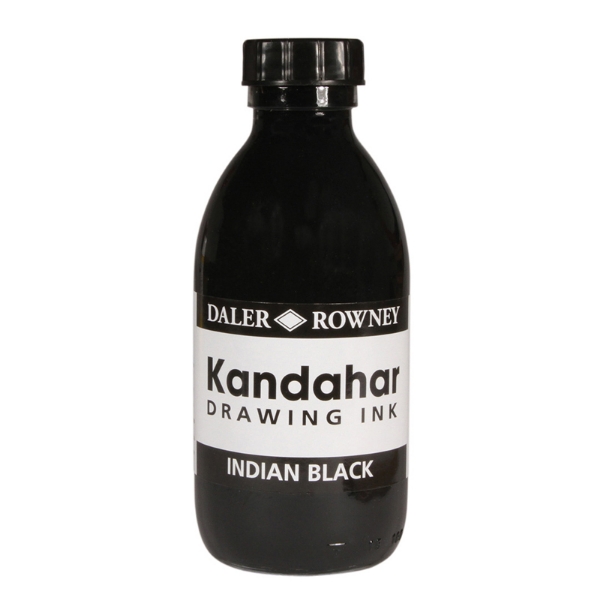 Picture of Daler Rowney Kandahar Drawing Ink-Indian Black 175ml