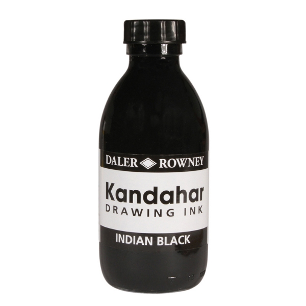 Picture of Daler Rowney Kandahar Drawing Ink - Indian Black (175ml)