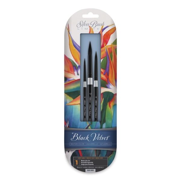 Picture of Silver Brush Black Velvet Brush - Set of 3 (3099)