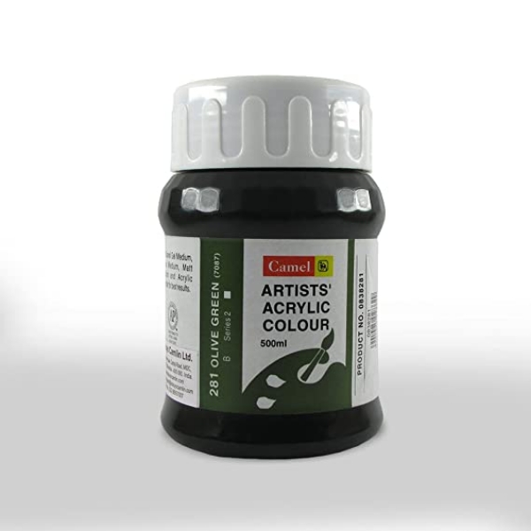 Picture of Camlin Artist Acrylic Colour - 500ml Olive Green 281