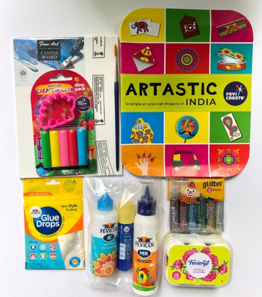 Buy Fevicreate Art & Craft Kit - Assorted Colours, With Sling Bag