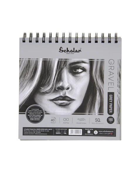 Picture of SCHOLAR GRAVEL GREY PAPER SKETCH PAD SQUARE 160GSM 40S-GSP6