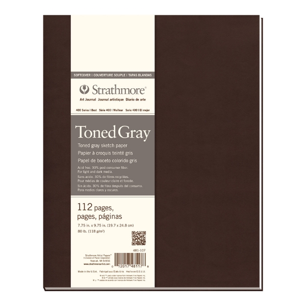 Picture of Strathmore 400 Series Toned Gray Mixed Media Art Journal 118gsm - 7.75x9.75" (112 Pages)