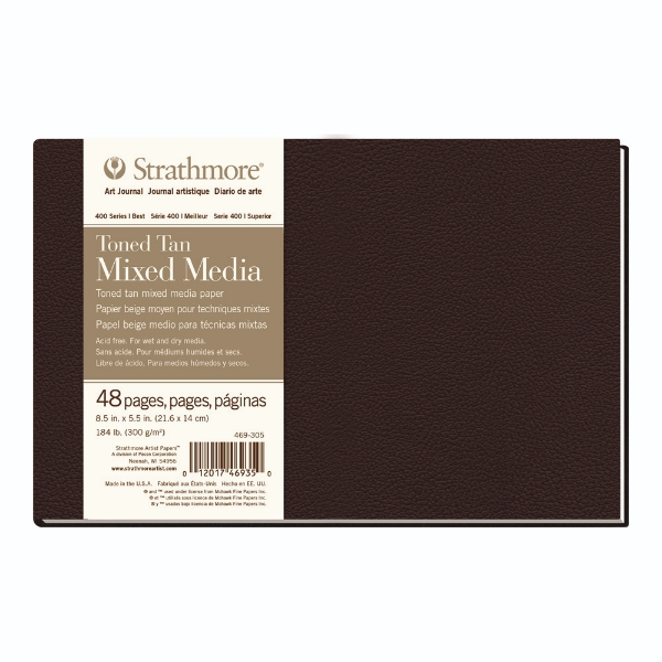 Picture of Strathmore 400 Series Toned Tan Mixed Media Art Journal 300gsm - 8.5"x5.5"