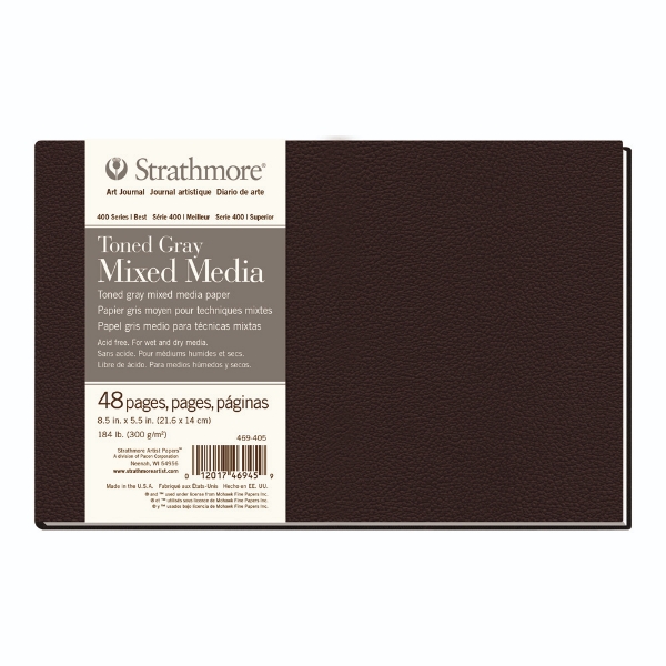 Picture of Strathmore 400 Series Toned Gray Mixed Media Art Journal 300gsm - 8.5"x5.5" (48 Pages)