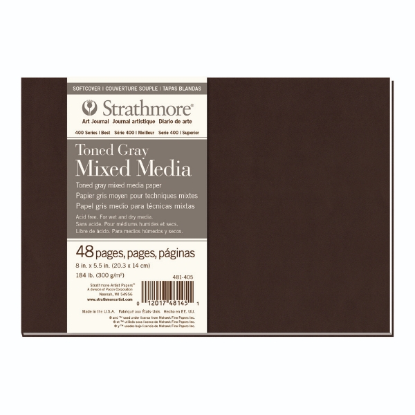 Picture of Strathmore 400 Series Toned Gray Mixed Media Art Journal 300gsm - 8.5"x5.5"