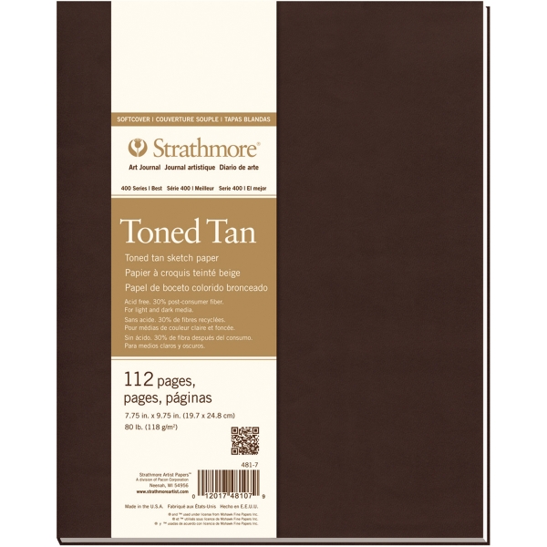 Picture of Strathmore 400 Series Toned Tan Mixed Media Art Journal 118gsm - 7.75"x9.75" 