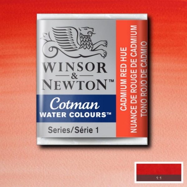 Picture of Winsor & Newton Cotman Water Colour Half Pan Cadmium Red Hue (SR-1) 