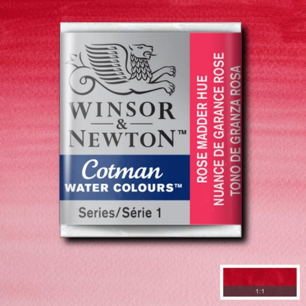 Picture of Winsor & Newton Cotman Water Colour Half Pan Rose Madder Hue (SR-1)  