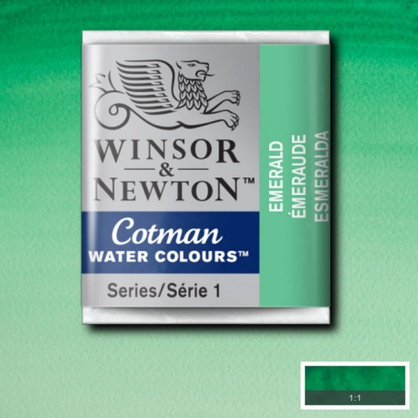 Picture of Winsor & Newton Cotman Water Colour Half Pan Emerald (SR-1) 