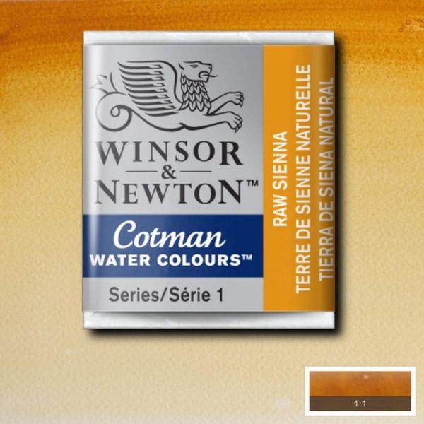 Picture of Winsor & Newton Cotman Water Colour Half Pan Raw Sienna (SR-1)