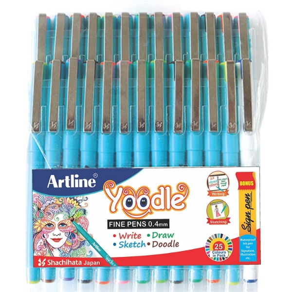 Picture of Artline Yoodle Fine Pen Set of 25 (0.4mm)