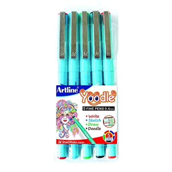 Picture of Artline Yoodle Fine Pen Set of 5 (0.4mm) 