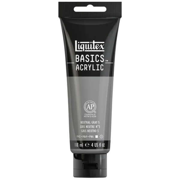 Picture of Liquitex Basics Acrylic Neutral Gray 5 - 118ml (599) 