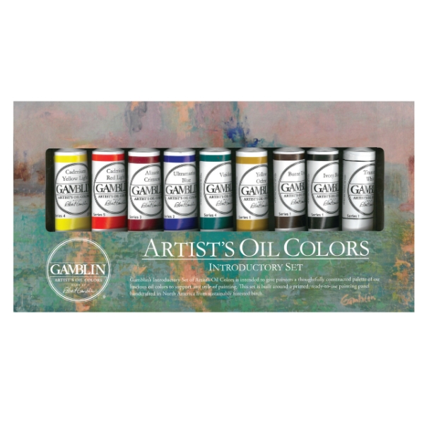 Picture of Gamblin Artist Oil Colours Introductory Set of 9x37ml 