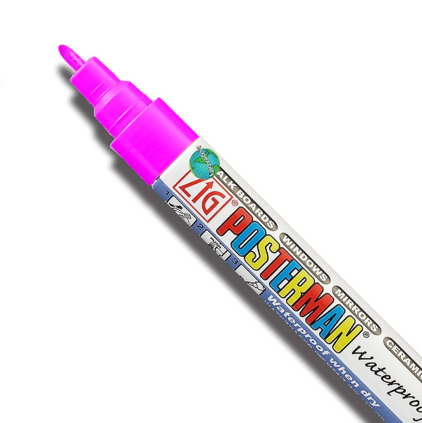 Picture of ZIG POSTERMAN MARKER 2MM MEDIUM FLUORESCENT PINK