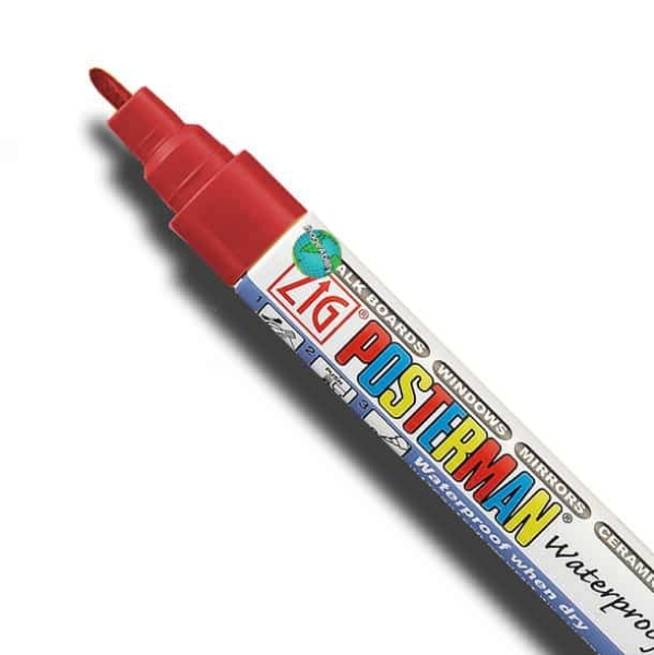 Picture of ZIG POSTERMAN MARKER 2MM MEDIUM RED