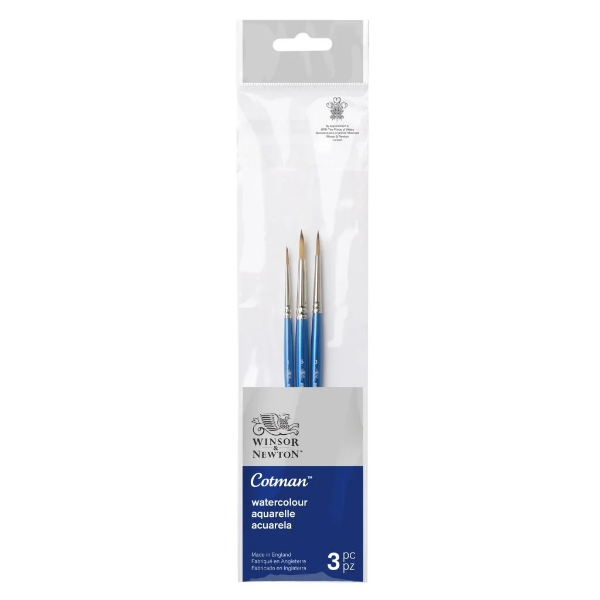 Picture of W&N COTMAN WATERCOLOUR BRUSH SET OF 3-5390606